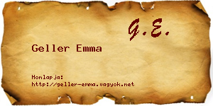 Geller Emma névjegykártya