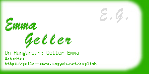 emma geller business card